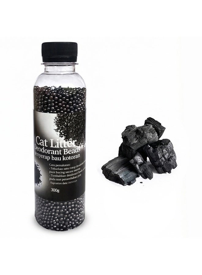 مزيل الروائح الكريهة لصندوق فضلات القطط - حبيبات وبلورات | يزيل رائحة القطط الكريهة ويحيد الروائح (فحم الخيزران، 300 مل) - Image 1